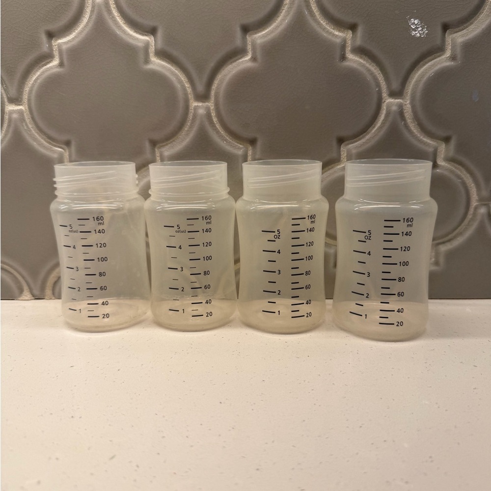 Clear Plastic Baby Bottle Replacement Containers - Set of 4